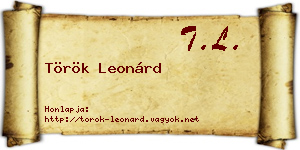 Török Leonárd névjegykártya